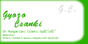 gyozo csanki business card